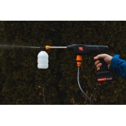 Idropulitrice a Batteria | Capacità Batteria 2 Ah | Pressione Massima 30 Bar | Lunghezza Tubo 5 Metri | 2 Ugelli | con Valigetta